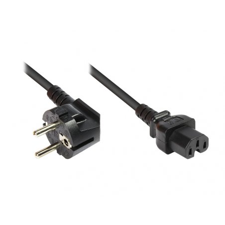 Alcasa 1501-18 power cable Black Power plug type F C15 coupler