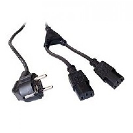 Power Y cord Black- 1.80 m