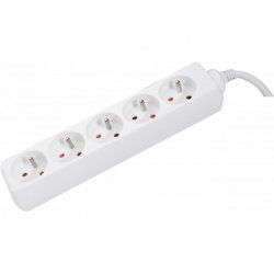 Dexlan 808545 multiprise 4 m 5 sortie(s) CA Intérieure Blanc