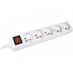 Dexlan 808567 power extension 0.8 m 5 AC outlet(s) Indoor White