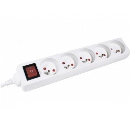 Dexlan 808567 power extension 0.8 m 5 AC outlet(s) Indoor White