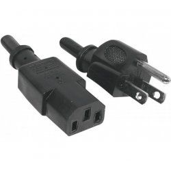 AC Power cord USA Black- 1.80 m