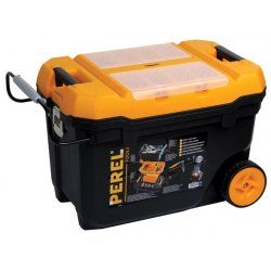 Perel OMTC28 small parts/tool box Polycarbonate, Rubber, Steel Black, Yellow