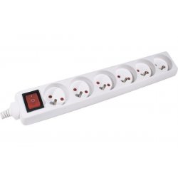 Dexlan Power Strip with Switch- 6 outlets 1,50 m