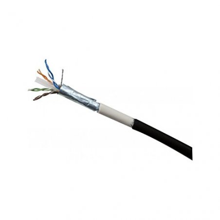 Cat6 RJ45 Outdoor patch cable F/UTP black - 25 m