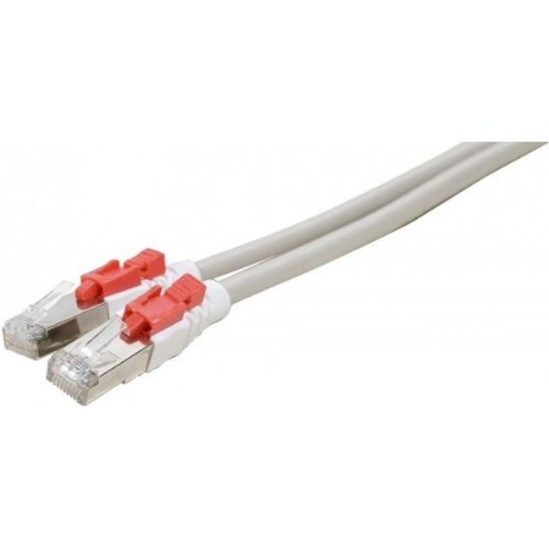 Cat6 RJ45 Patch cable S/FTP with locking system grey - 5 m