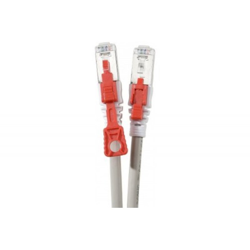 Cat6 RJ45 Patch cable S/FTP with locking system grey - 5 m