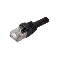 VoIP Cat6 RJ45 Patch cable S/FTP snagless black - 3 m