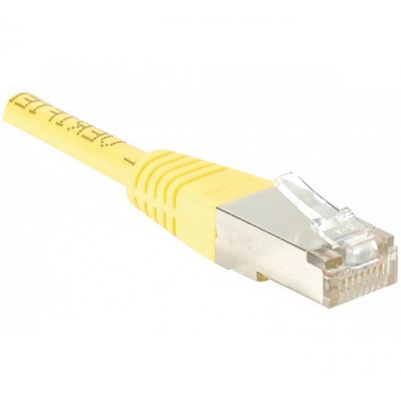 Cat5e RJ45 Patch cable F/UTP yellow - 0,5 m