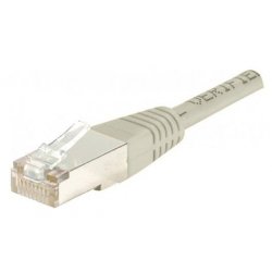 Cat6 RJ45 crossover Patch cable S/FTP grey - 0,5 m