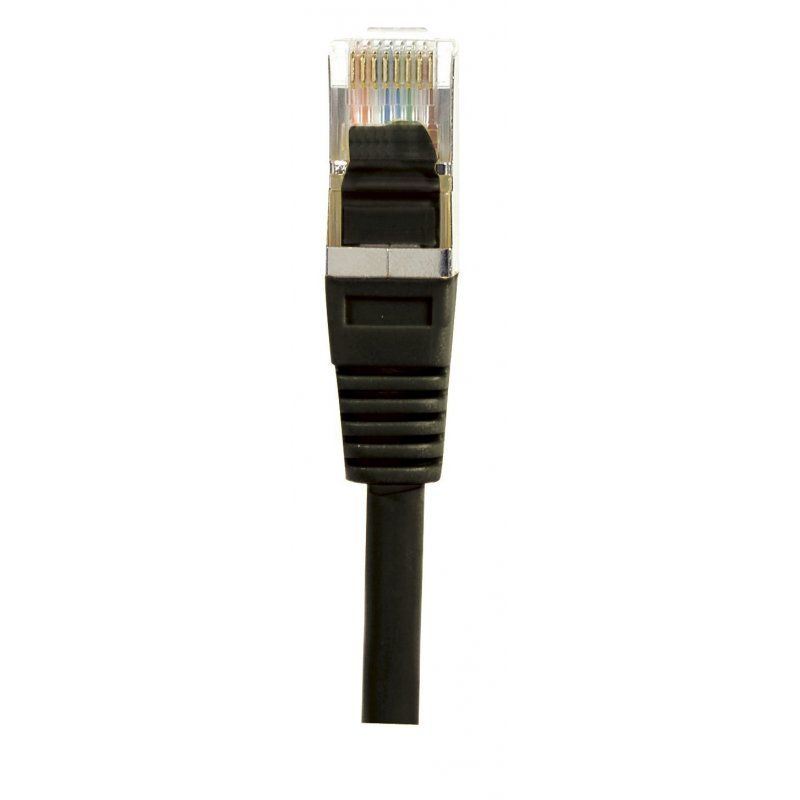 Cat6 RJ45 Patch cable S/FTP black - 0,7 m