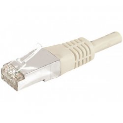 DEXLAN Cat6A RJ45 Patch cable F/UTP grey - 0,5 m