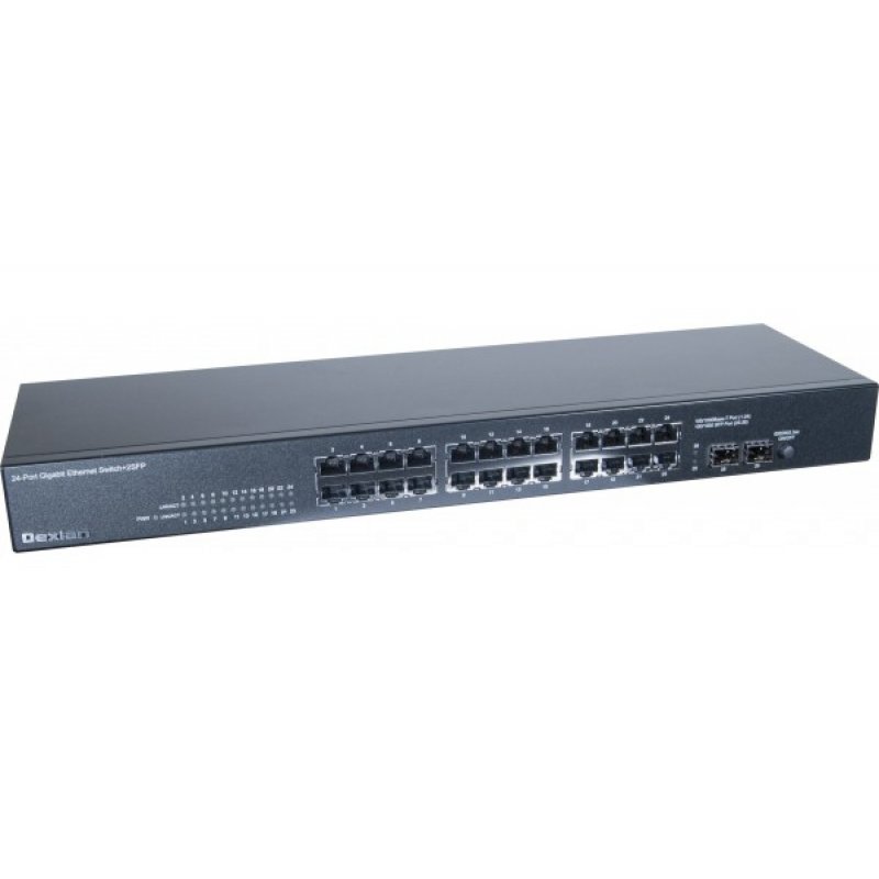 DEXLAN Gigabit Ethernet Switch- 24 x RJ45+2 SFP