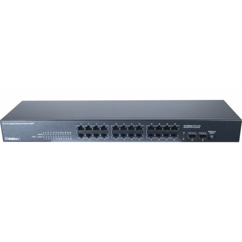 Dexlan 891026 network switch Unmanaged Gigabit Ethernet (10/100/1000) 1U Black