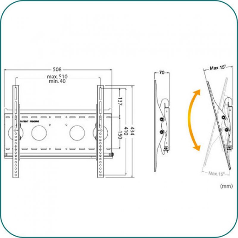 Aavara EE5040 support d'écran plat pour bureau 132,1 cm (52") Noir