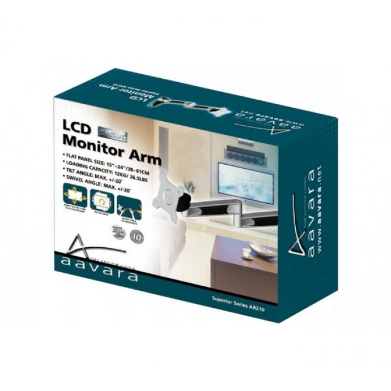 AAVARA Full-motion wall mount AR210 for displays 15-24