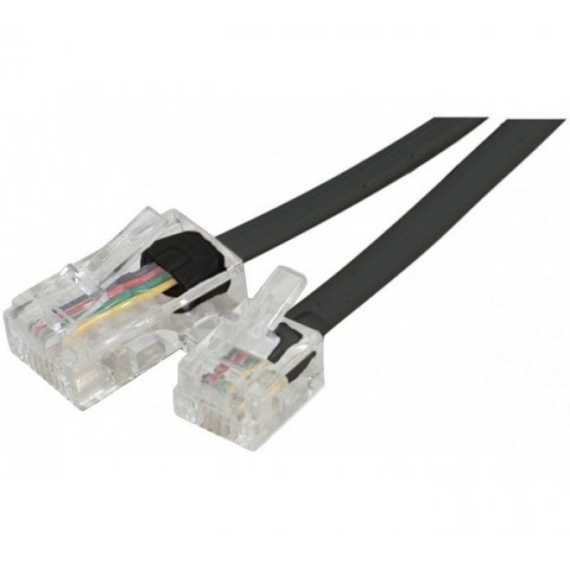 Telephone cord RJ11 to RJ45 Black- 15 m