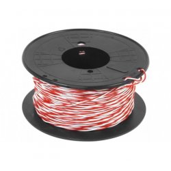 TELEPHONE  CBL 5/10 WHITE RED - 100 METERS