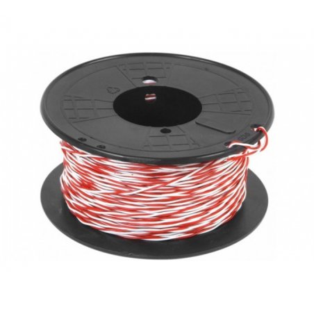 TELEPHONE  CBL 5/10 WHITE RED - 100 METERS