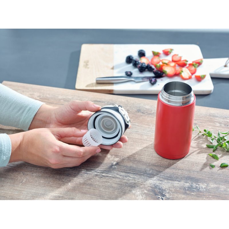 Leifheit 03245 travel mug 350 ml Black, Red Stainless steel
