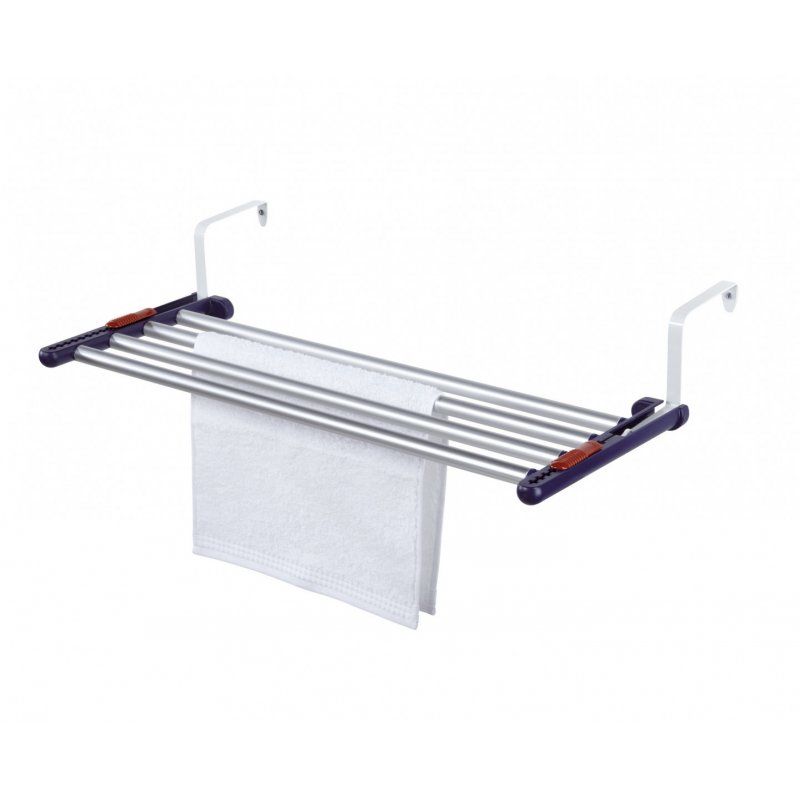 Leifheit Quartett Duo Wall-mounted rack Black, Stainless steel