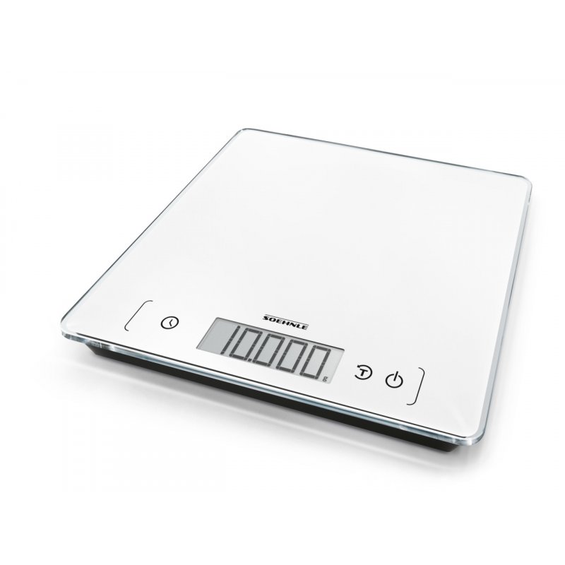 Soehnle Page Comfort 400 White Countertop Square Electronic kitchen scale