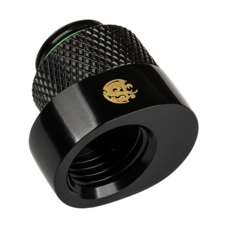 Bitspower X-Cross Adapter G1/4 Zoll AG auf G1/4 Zoll IG - 5mm Versatz, schwarz matt