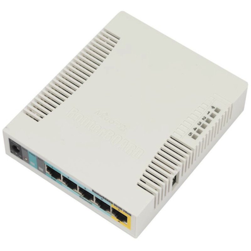 Mikrotik RB951Ui-2HnD Blanc Connexion Ethernet, supportant l'alimentation via ce port (PoE)
