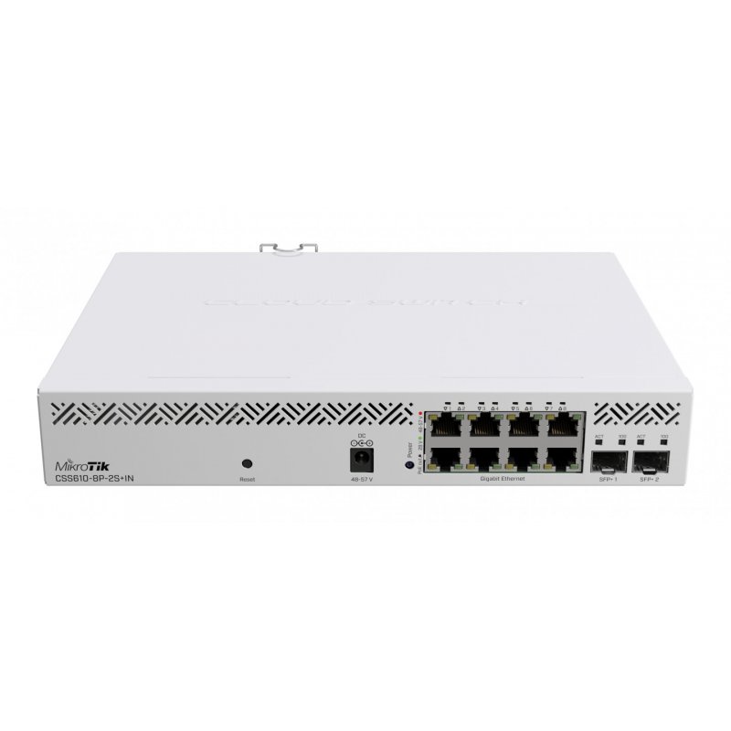 Mikrotik CSS610-8P-2S+IN network switch Managed Gigabit Ethernet (10/100/1000) Power over Ethernet (PoE) White