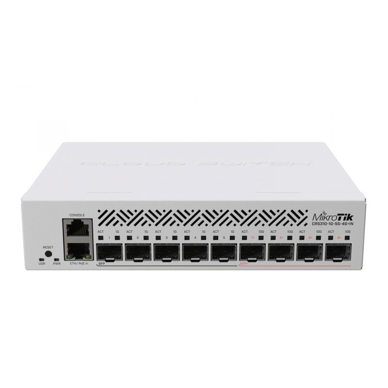 Mikrotik CRS310-1G-5S-4S+IN commutateur réseau Géré L3 Connexion Ethernet, supportant l'alimentation via ce port (PoE