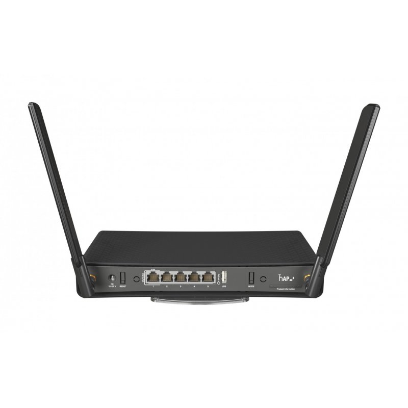 Mikrotik hAP ax³ wireless router Gigabit Ethernet Dual-band (2.4 GHz / 5 GHz) Black