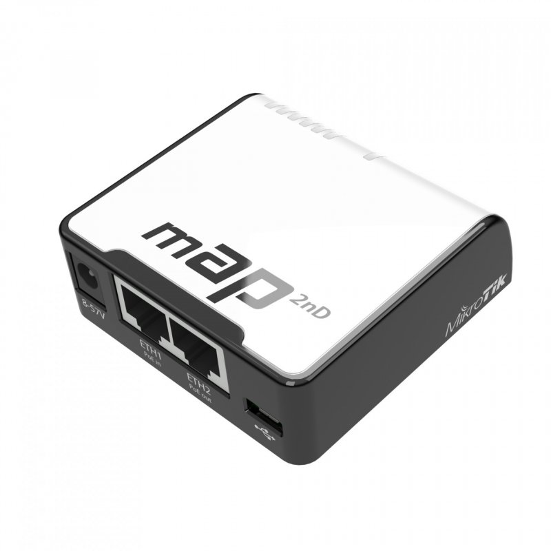 Mikrotik mAP Noir, Blanc Connexion Ethernet, supportant l'alimentation via ce port (PoE)