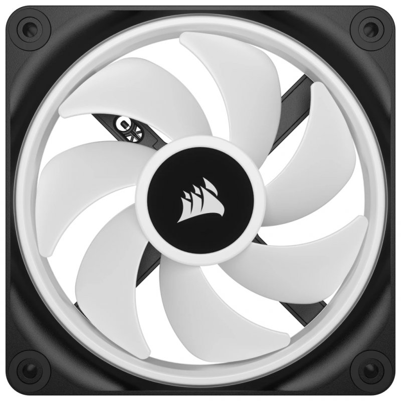 Corsair CO-9051001-WW computer cooling system Computer case Fan 12 cm Black, White 1 pc(s)