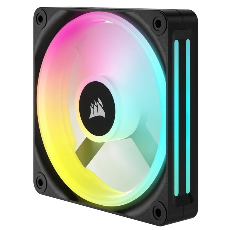 Corsair iCUE LINK QX120 RGB Series, PWM Lüfter, 3er Pack inkl. RGB-Controller - 120mm, schwarz, Star