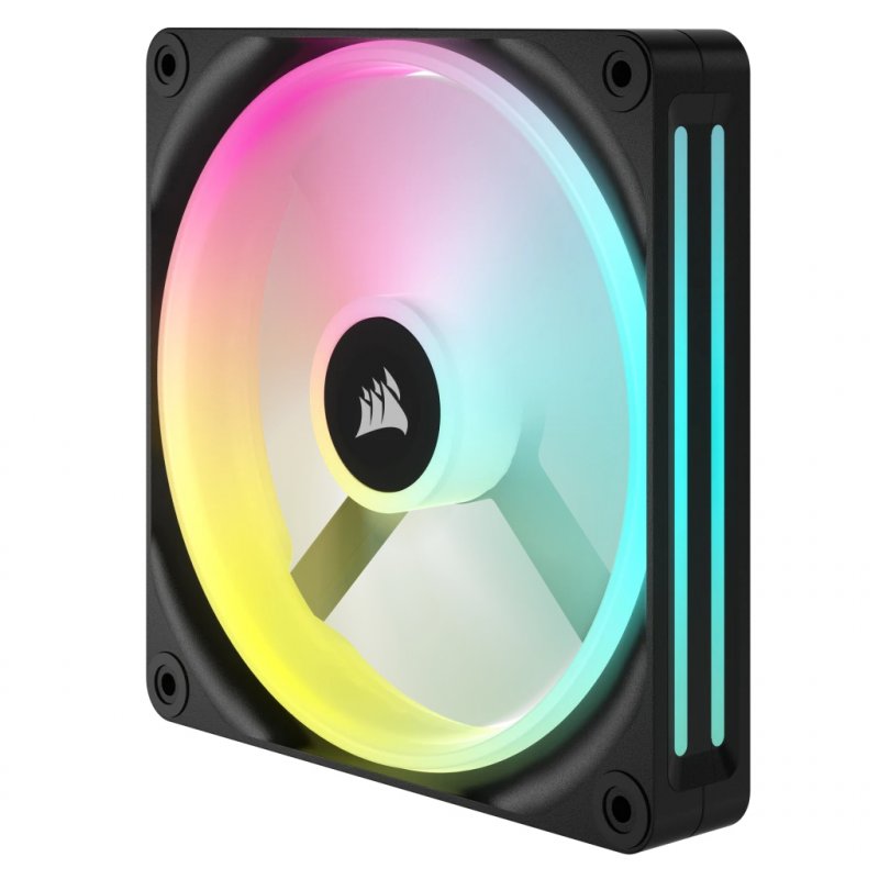 Corsair iCUE LINK QX140 RGB Series, PWM Lüfter, 2er Pack inkl. RGB-Controller - 140mm, schwarz, Star
