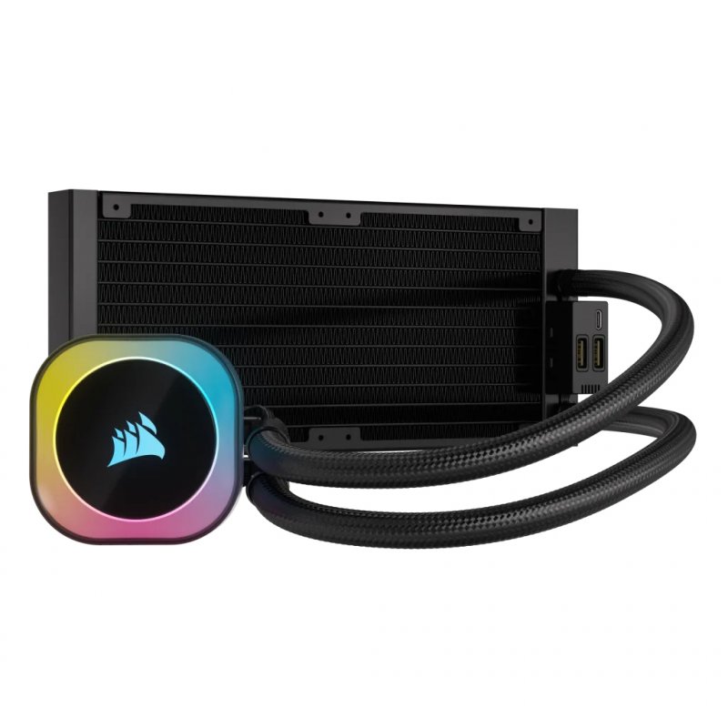Corsair iCUE LINK H100i RGB Komplett-Wasserkühlung - 240 mm, schwarz