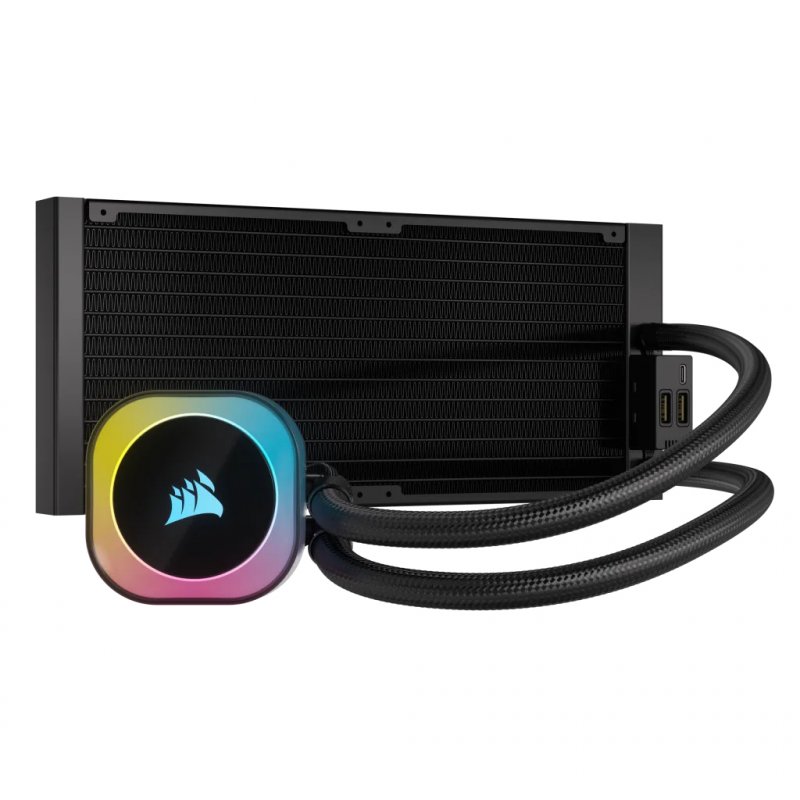 Corsair H115I Processor Liquid сooling kit 14 cm Black