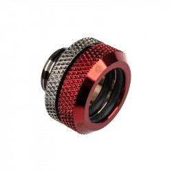 Bitspower Multi-Link Adapter Anschluss gerade G1/4 Zoll AG auf 14mm AD Hardtube - schwarz glänzend/rot