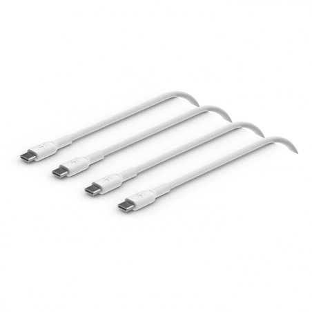 USB-C to USB-C PVC White 1m Twin Pack