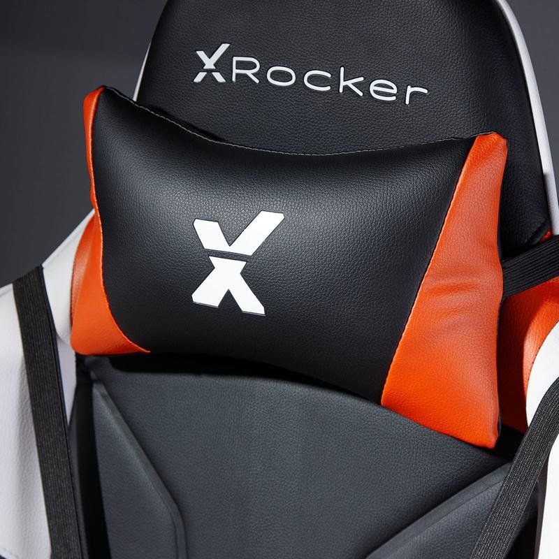 X Rocker Agility eSports PC gaming chair Upholstered padded seat Black, Orange, White