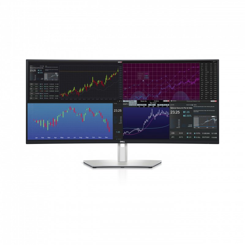 DELL UltraSharp U3824DW LED display 95,2 cm (37.5") 3840 x 1600 pixels Wide Quad HD LCD Noir, Argent