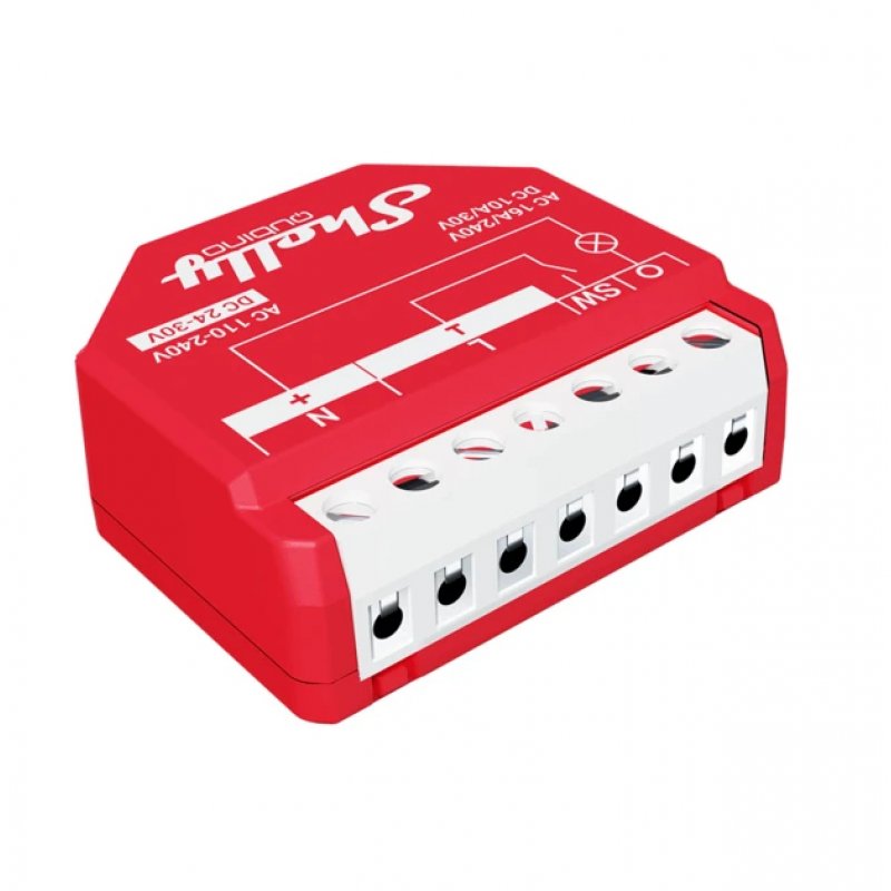 Shelly Wave 1PM commutateur électrique Commutateur intelligent Rouge