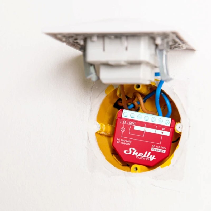 Shelly Wave 1PM commutateur électrique Commutateur intelligent Rouge