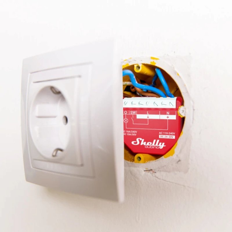 Shelly Wave 1PM commutateur électrique Commutateur intelligent Rouge