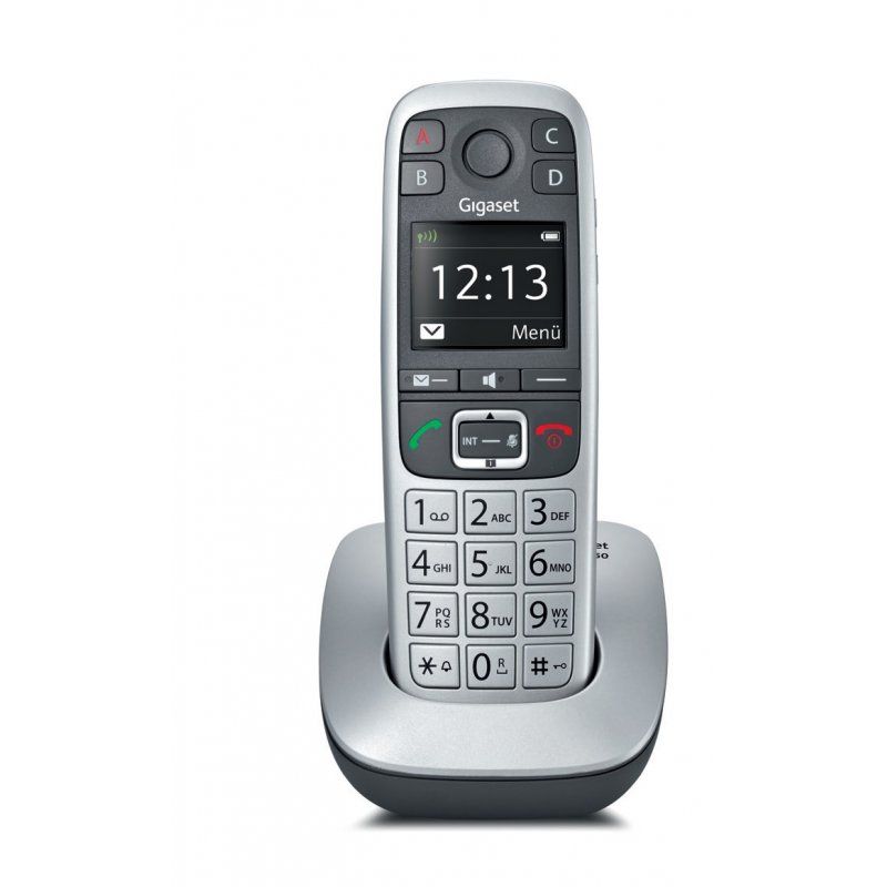 Gigaset E560 telephone DECT telephone Caller ID Black, Silver