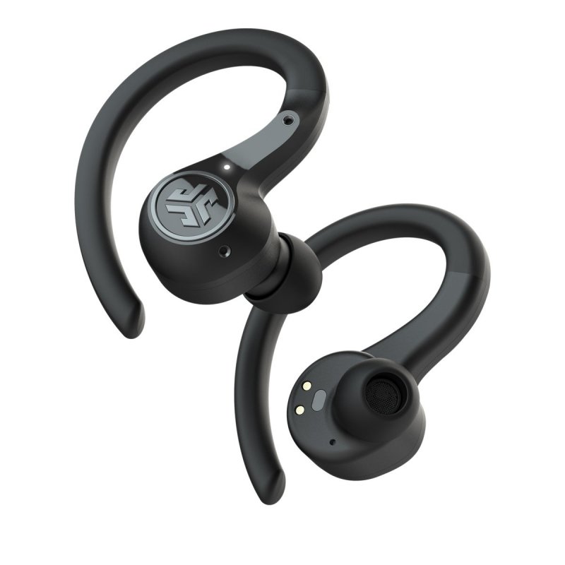 JLab Epic Air Sport ANC True Wireless Schwarz - On-Ear-Kopfhörer (28 Stunden Akkulaufzeit, eingebautes Mikrofon)