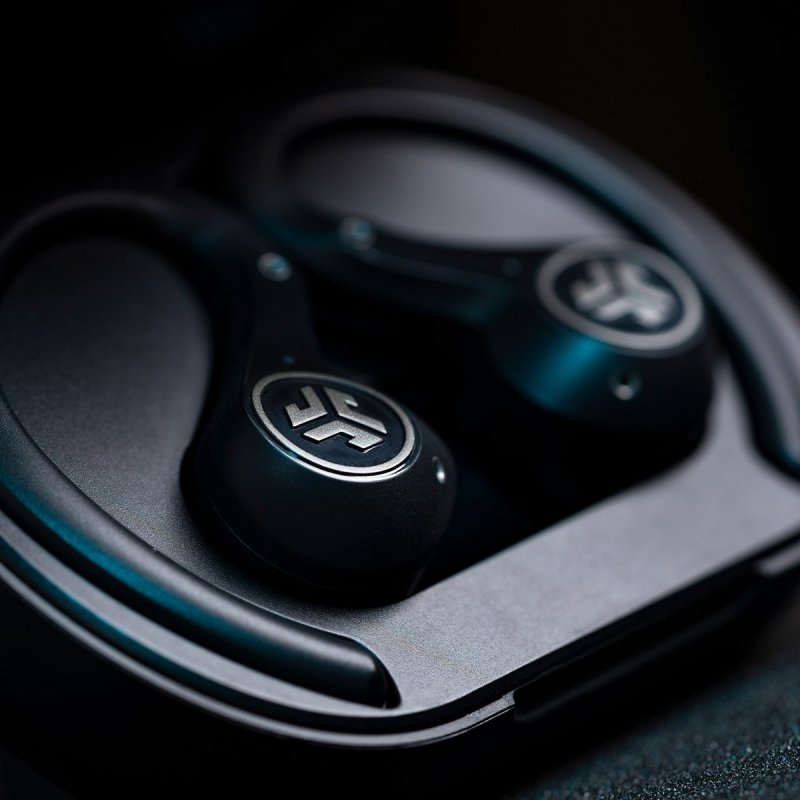 JLab Epic Air Sport ANC True Wireless Schwarz - On-Ear-Kopfhörer (28 Stunden Akkulaufzeit, eingebautes Mikrofon)