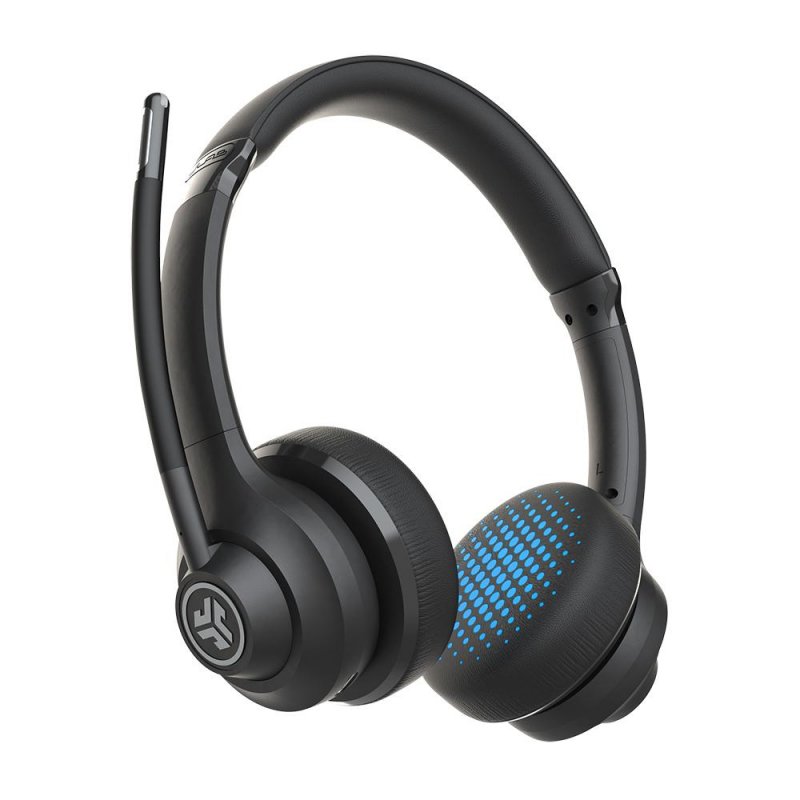 JLab Go Work Casque Avec fil &sans fil Arceau Appels/Musique USB Type-C Bluetooth Noir, Bleu