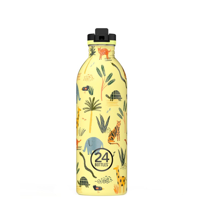 24 Bottles - Kids Collection - Urban Bottle 500 ml w. Sports Lid - Jungle Friends (24B917)