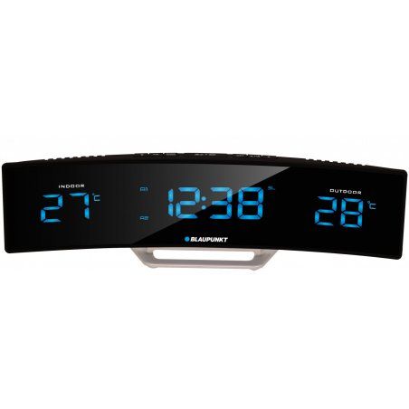 Blaupunkt CR12BK Radio portable Horloge Numérique Noir, Argent